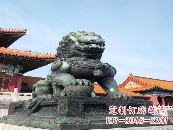 南京寺庙青铜狮子