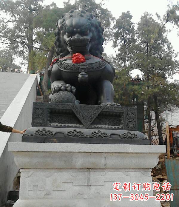 南京寺庙狮子铜狮子雕塑