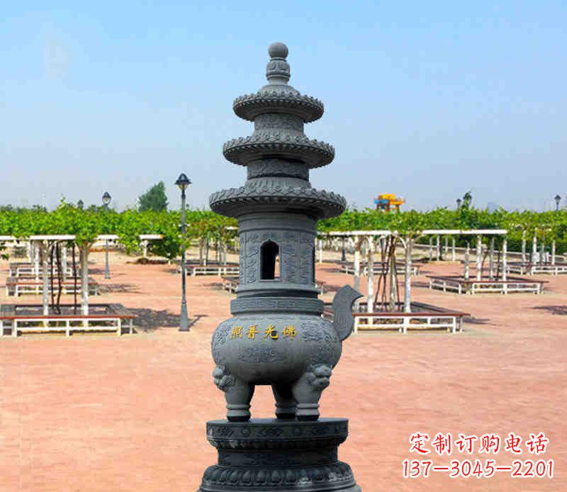 南京寺庙塔铜雕香炉