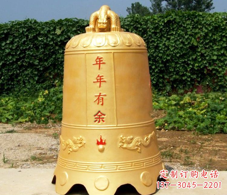 南京寺庙铜钟雕塑 (2)