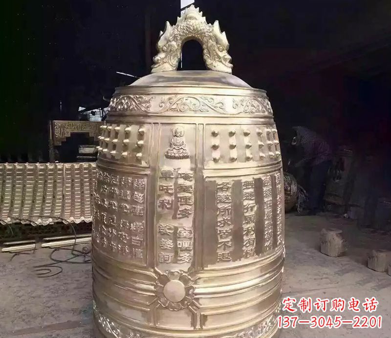 南京寺庙铜钟雕塑 (3)