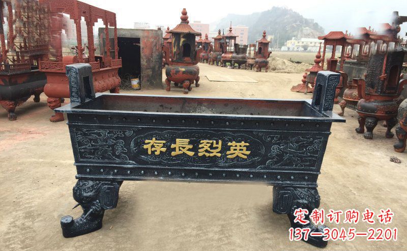 南京寺庙香炉铜雕 (4)