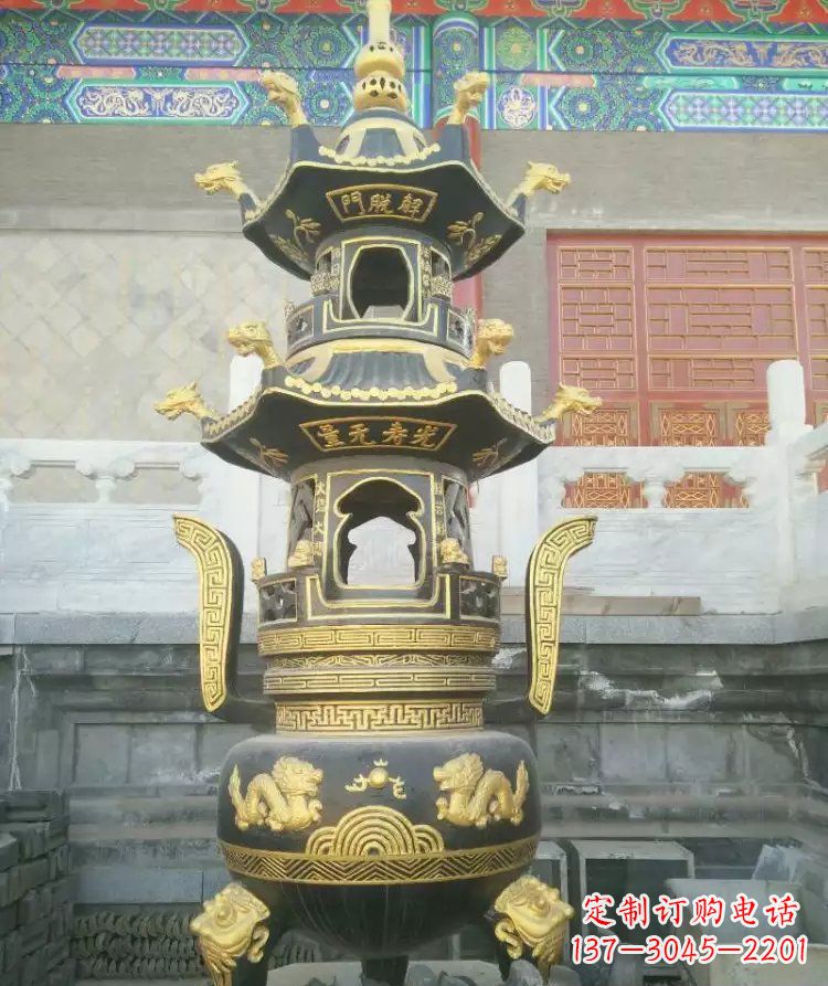 南京寺庙香炉铜雕_1