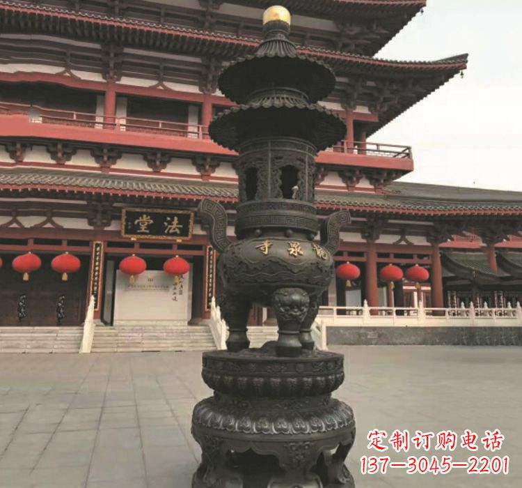 南京寺庙香炉铜雕222