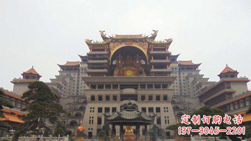 南京寺庙圆香炉铜雕