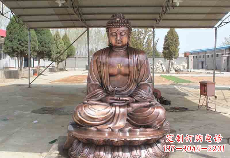 南京寺庙铸铜如来佛像雕塑