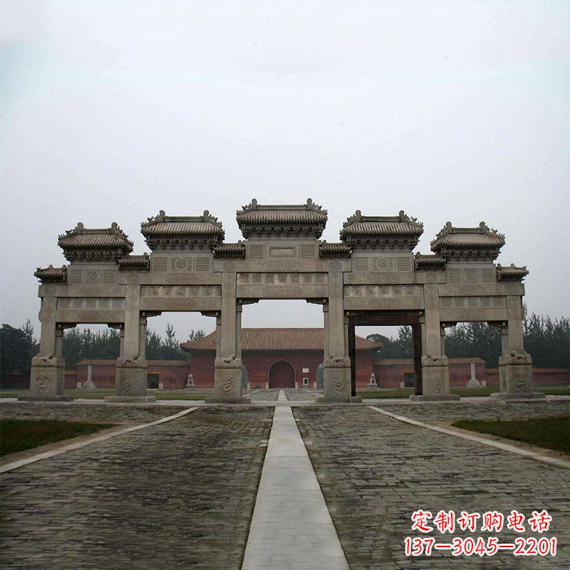 南京寺院五门石牌楼