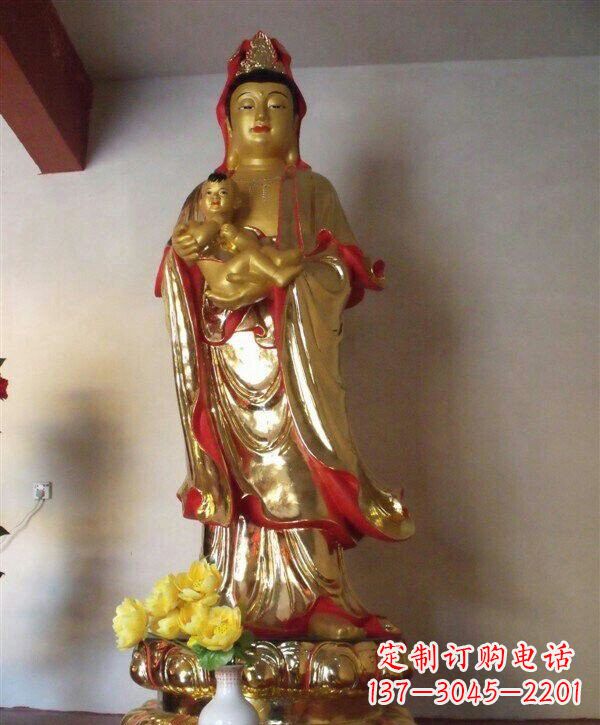 南京送子观音铜雕 (2)