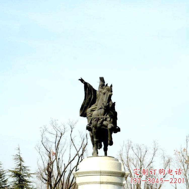 南京隋文帝杨坚铜雕塑像