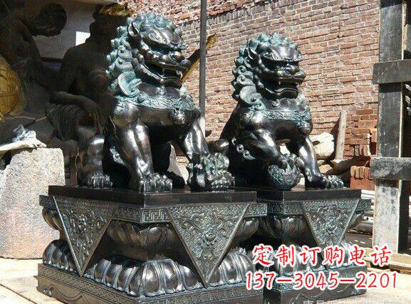 南京天安门狮子铜雕塑