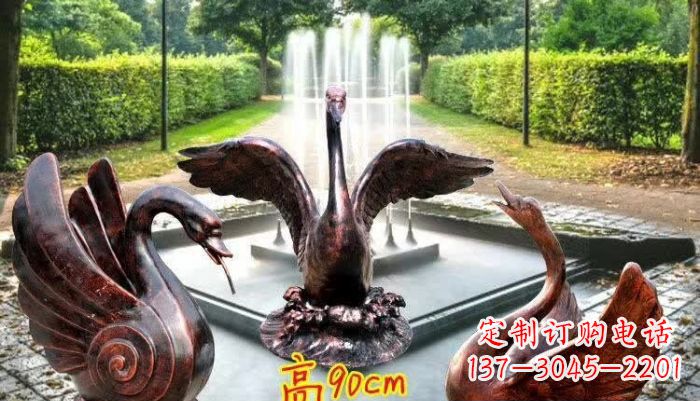 南京天鹅喷泉铜雕塑