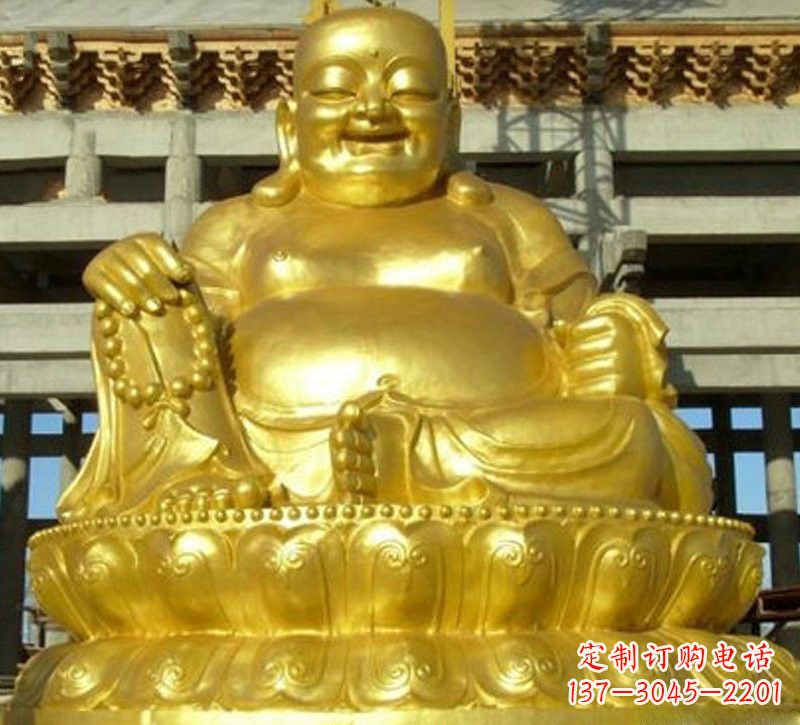 南京贴金弥勒佛铜雕