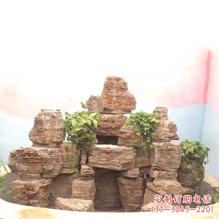 南京庭院园林假山鱼池