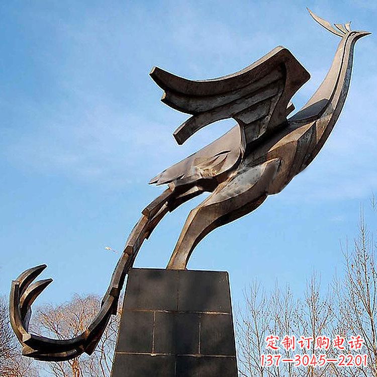 南京铜雕百鸟之王凤凰景观雕塑