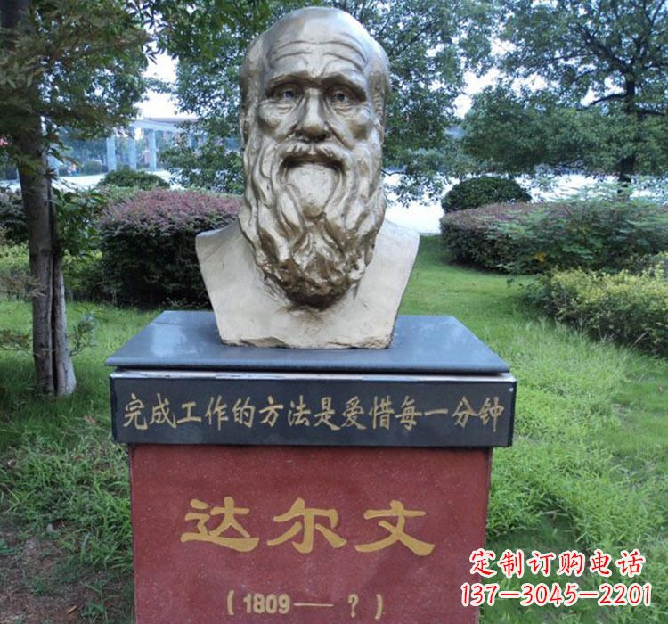 南京铜雕达尔文头像雕塑