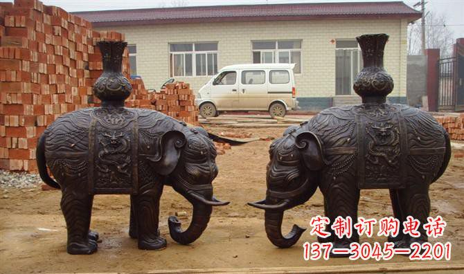 南京铜雕大象公园动物雕塑