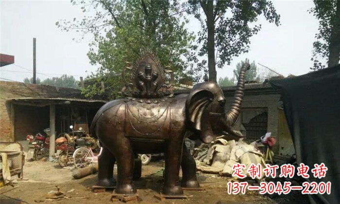 南京铜雕大象平安吉祥公园动物雕塑