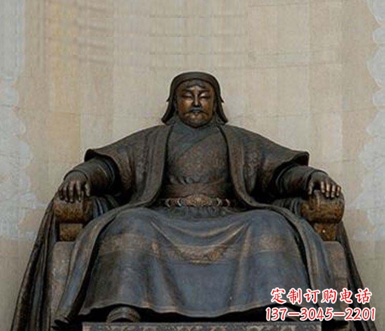 南京铜雕大型成吉思汗雕塑