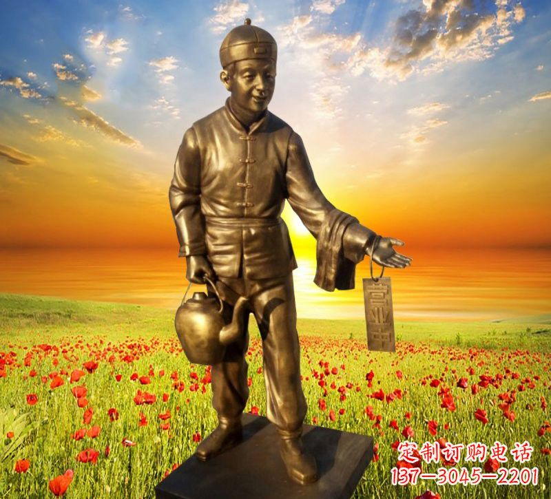 南京铜雕店小二