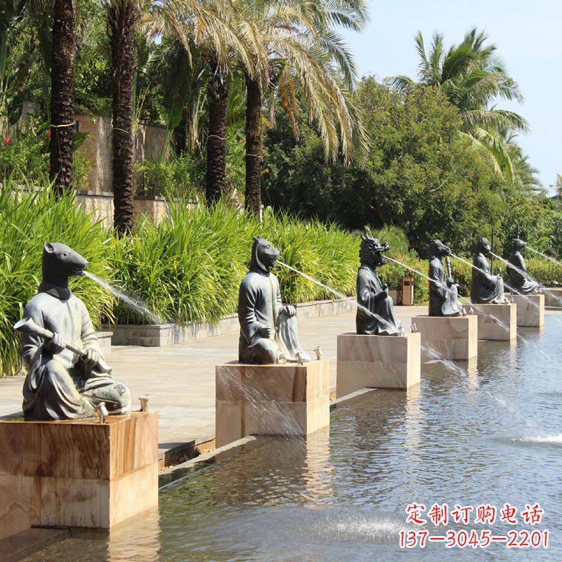 南京铜雕动物喷泉景观雕塑