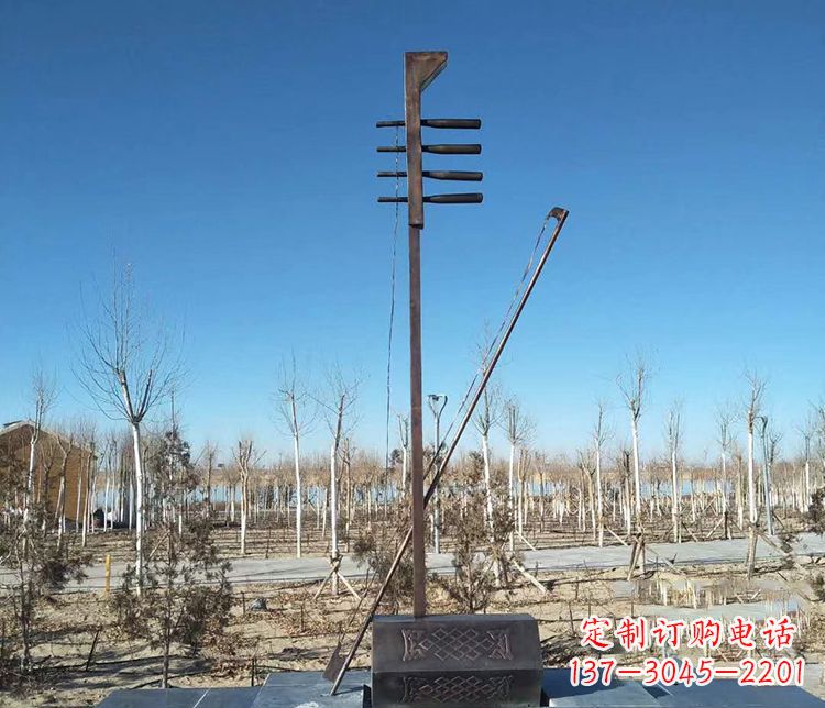 南京铜雕二胡景观雕塑
