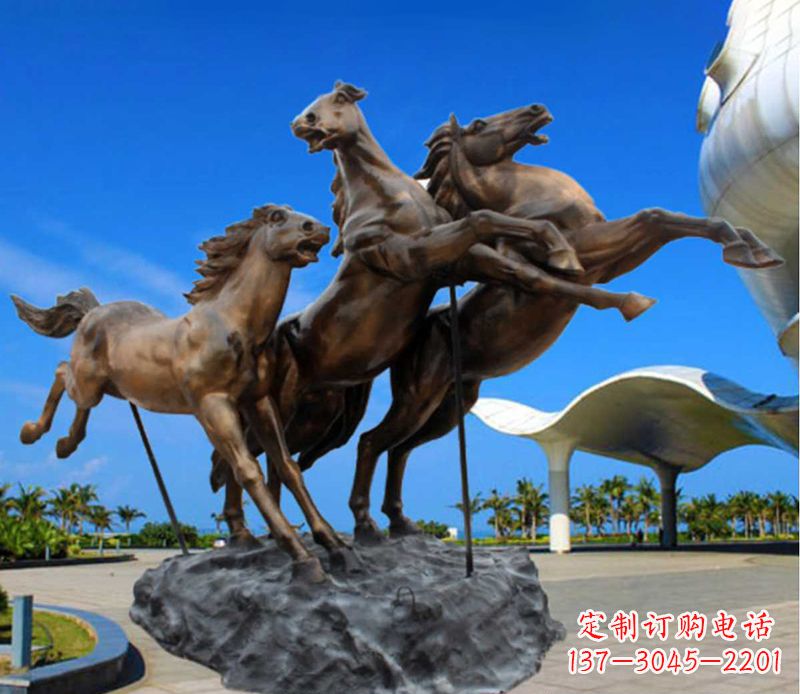 南京铜雕飞马广场动物雕塑