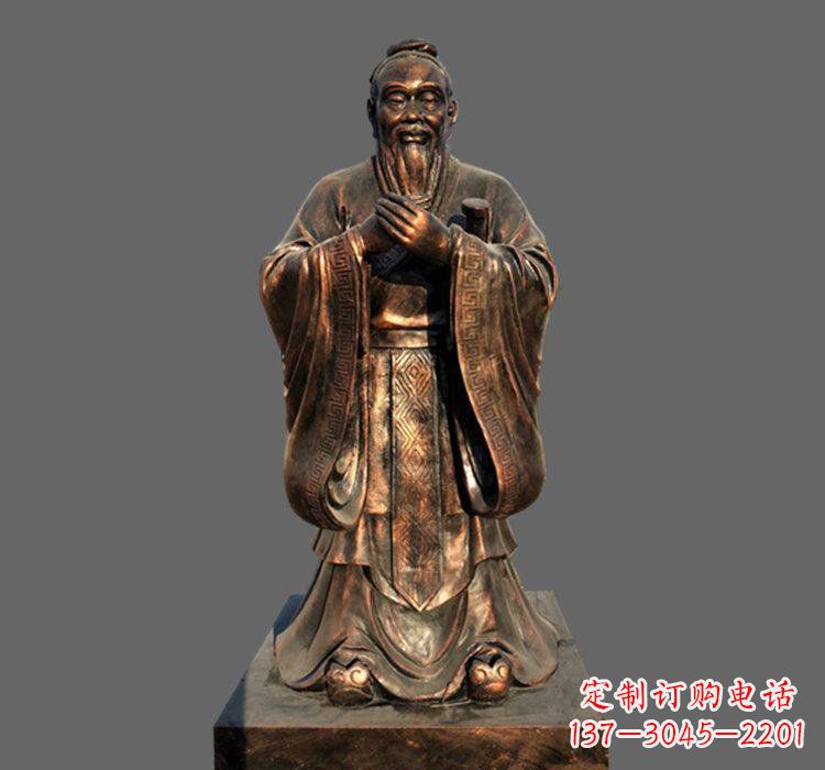 南京铜雕古代名人孔子