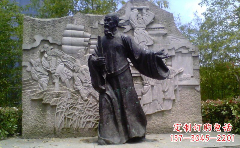 南京铜雕古代名人雕塑