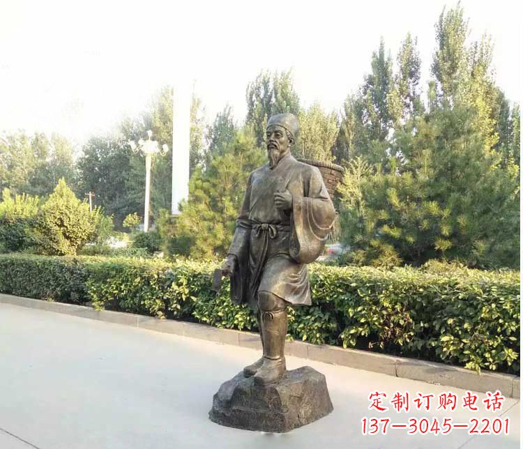 南京铜雕古代名医李时珍雕塑