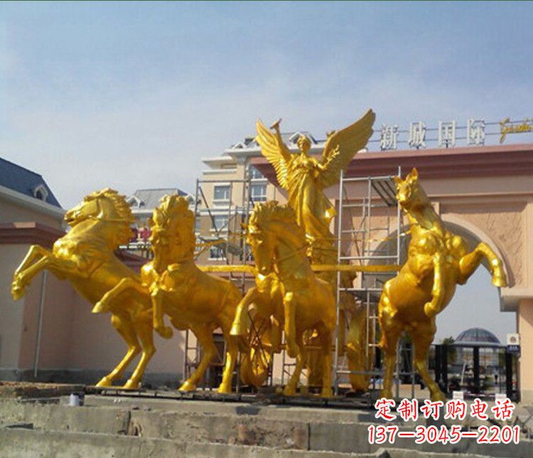 南京铜雕广场阿波罗战马雕塑
