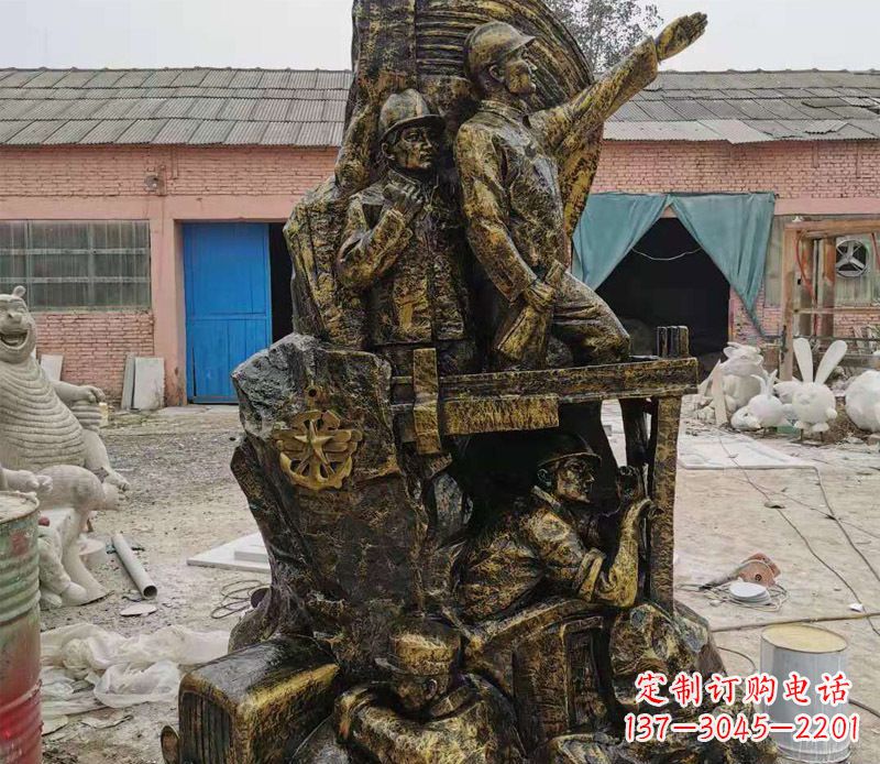 南京铜雕广场解放战士雕塑