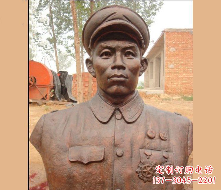 南京铜雕广场军人胸像雕塑