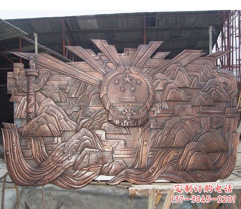 南京铜雕广场军人壁画雕塑摆件