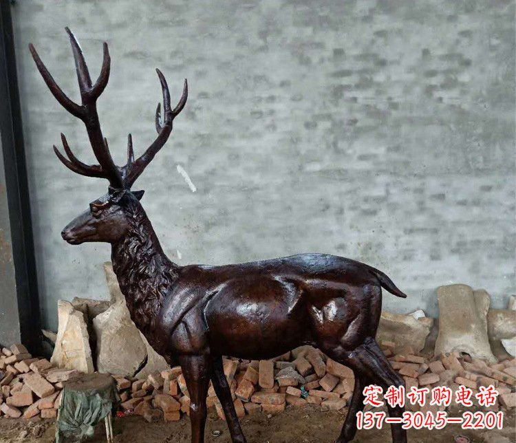 南京铜雕户外公园动物雕塑鹿摆件