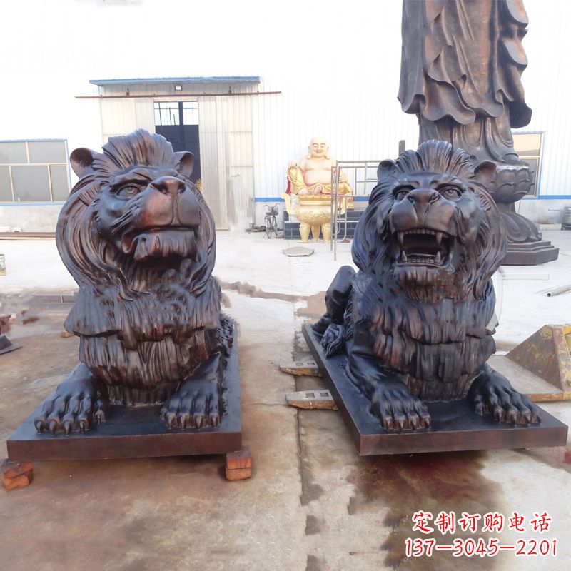 南京铜雕汇丰狮子雕塑