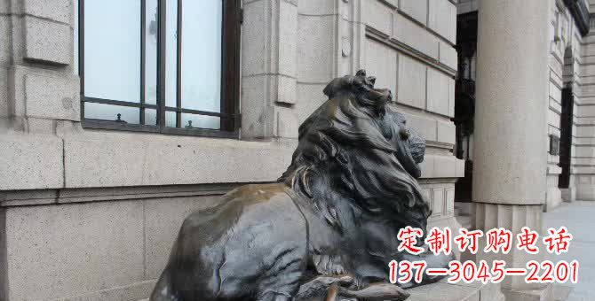 南京铜雕汇丰卧姿狮子
