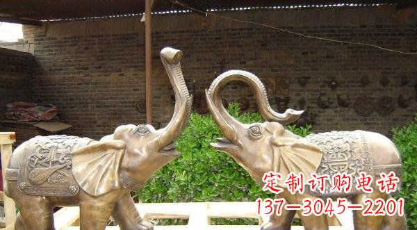南京铜雕吉祥小象公园动物雕塑