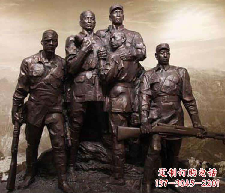 南京铜雕解放军战士雕塑