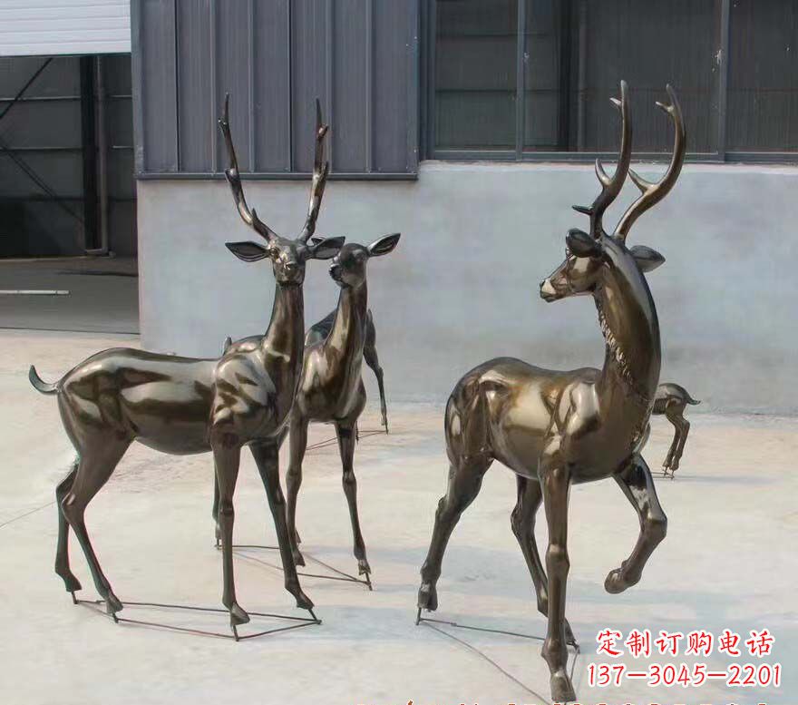 南京铜雕鹿群雕塑