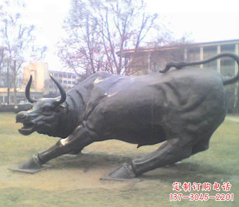 南京铜雕牛广场动物景观摆件 (2)