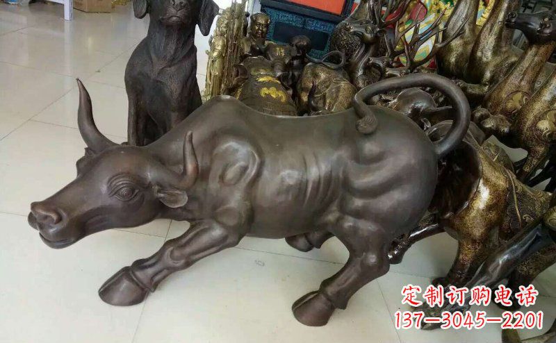 南京铜雕牛广场动物景观摆件 (5)