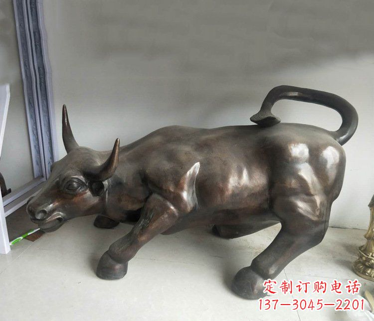 南京铜雕牛广场动物景观摆件