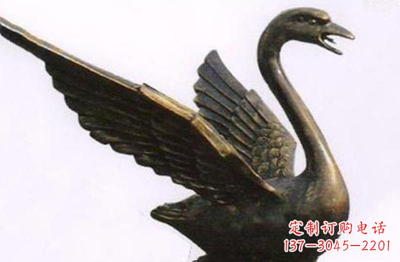 南京铜雕喷水天鹅公园动物雕塑