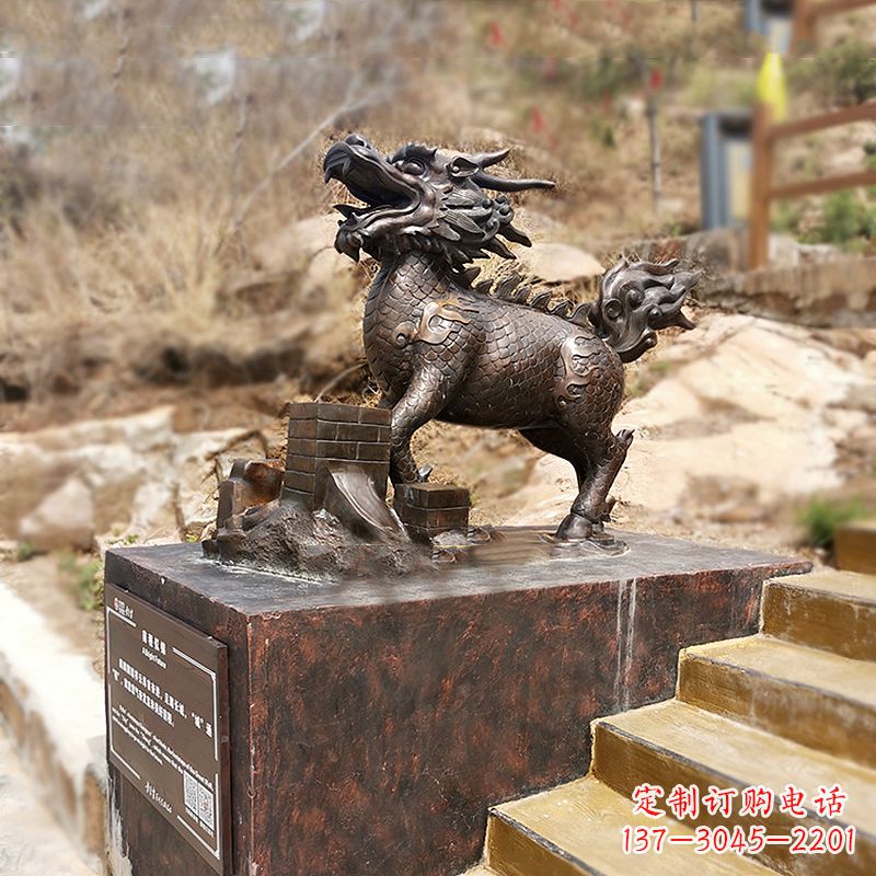 南京铜雕麒麟景观雕塑装饰品