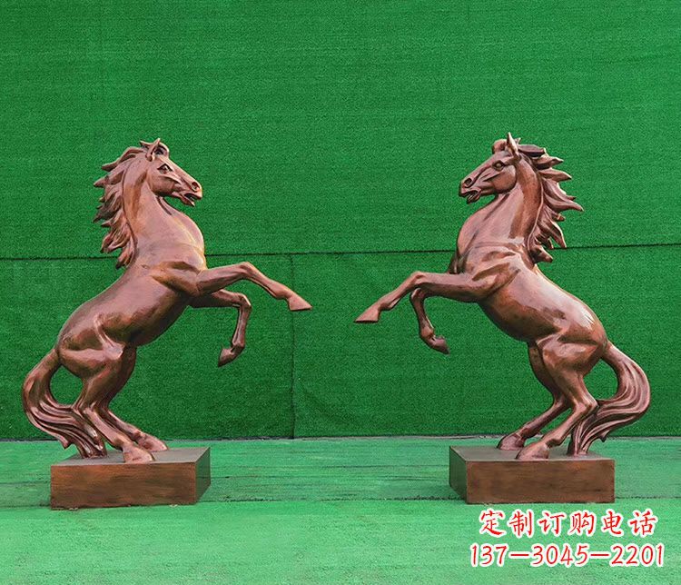 南京铜雕企业马到成功立马