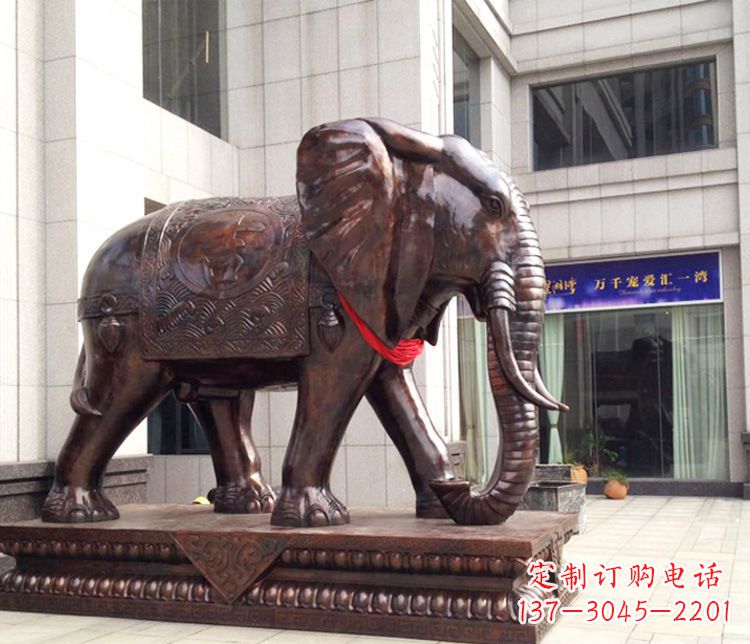 南京铜雕企业招财大象