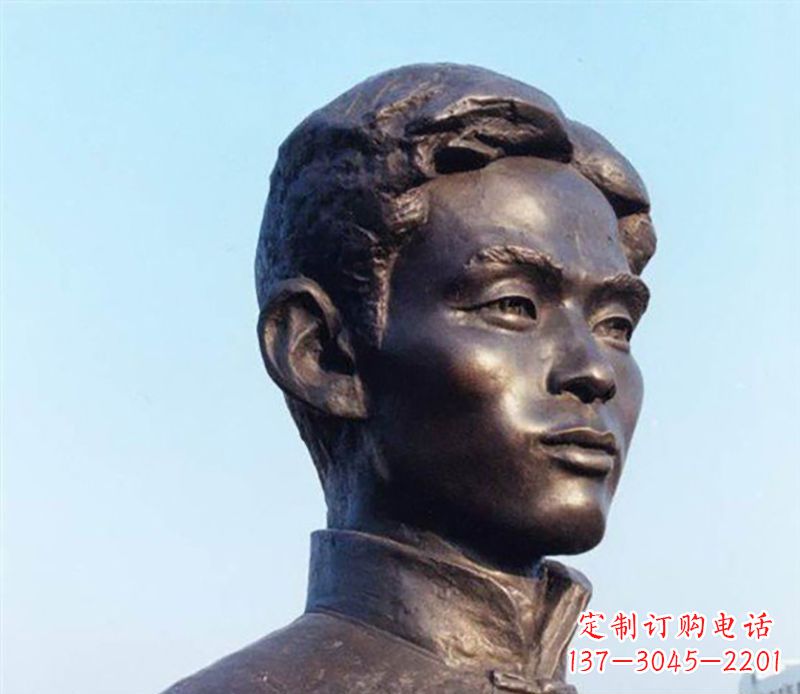 南京铜雕人物头像