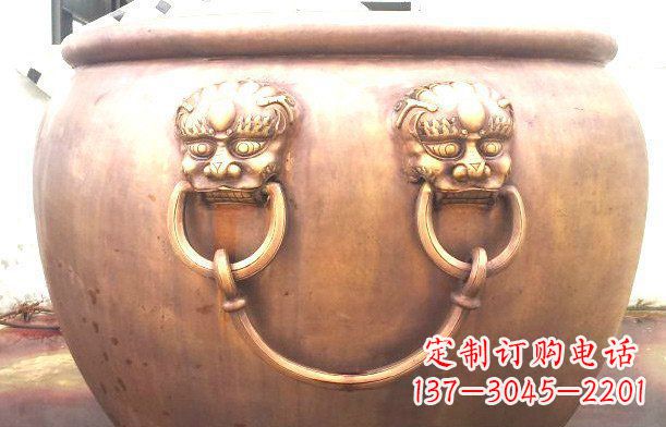 南京铜雕水缸寺庙景观雕塑_1
