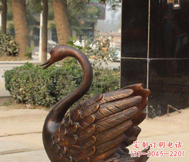 南京铜雕水景天鹅动物雕塑