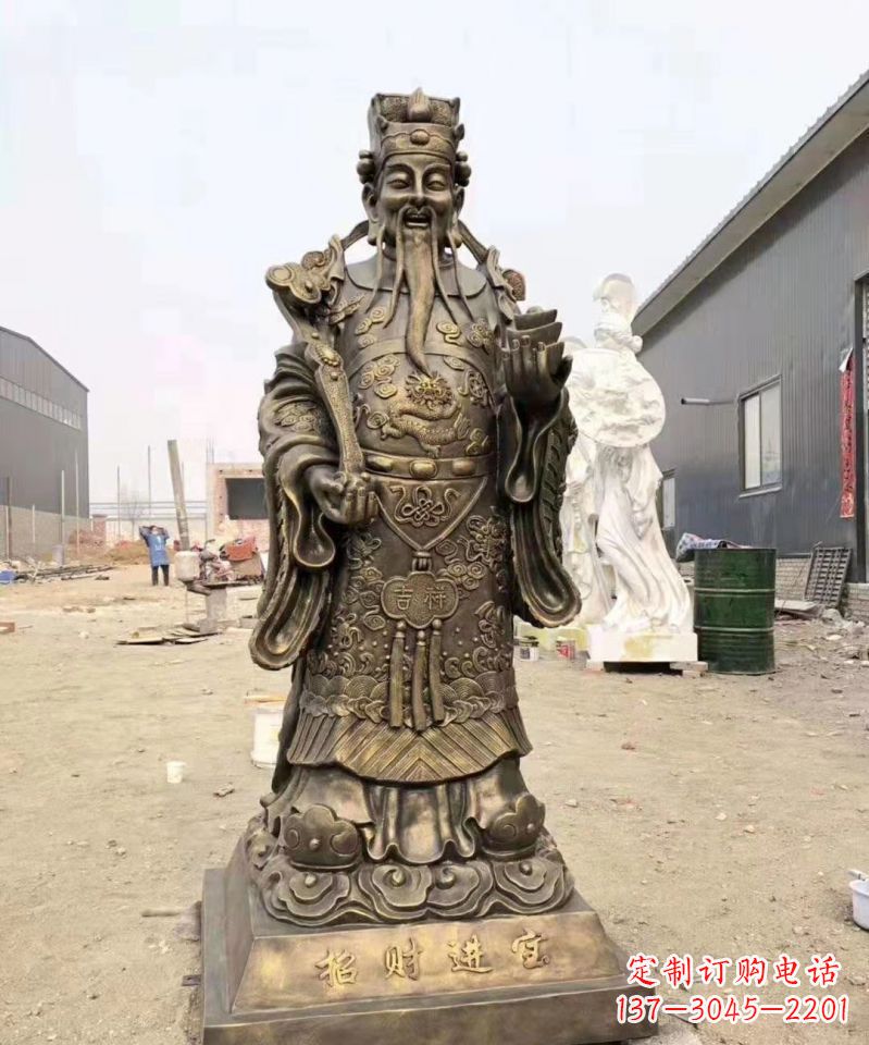 南京铜雕寺庙财神雕塑